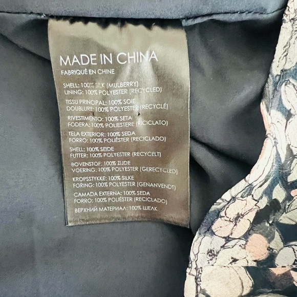 Club Monaco Mulberry Silk Twist Drape Mini Dress in Color Blue Dahlia. Size 8. - Picture 11 of 15